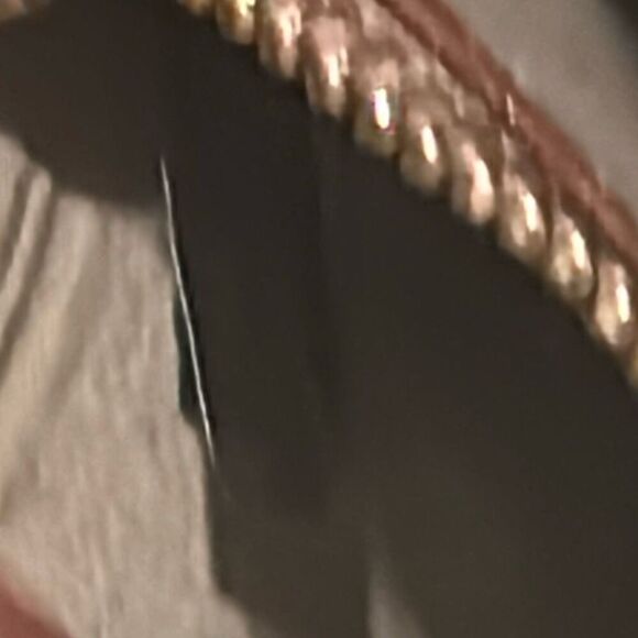 Chloe Metal Ribbon Zip Around Long Wallet Brown Leather Luxury Preppy Old Money - Picture 9 of 16